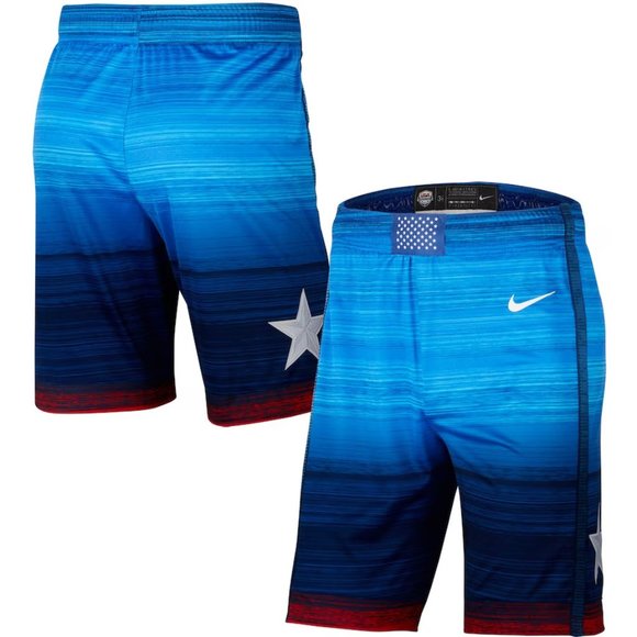 New-Men's USA Basketball Nike Blue 2020 Olympics Authentic On-Court Shorts-SMALL - Picture 1 of 3